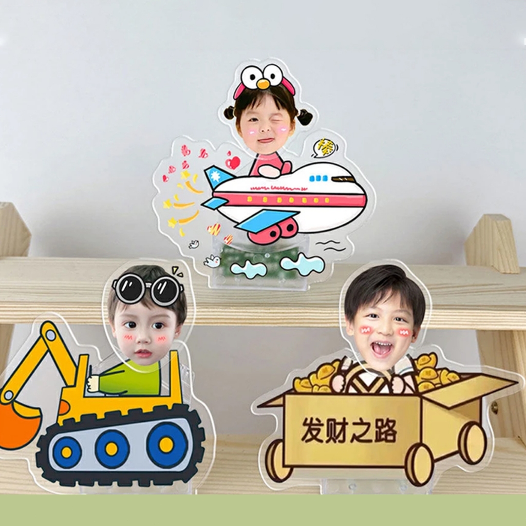 FastCar โมเดลหัวเขย่า แบบอะคริลิค DIY สําหรับตกแต่งรถยนต์ โฆษณาฐานหัวสั่นพลังงานแสงอาทิตย์  E136