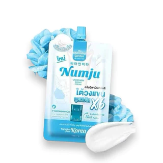 Numju ซองสีฟ้า ครีมทารักแร้นัมจู (ของแท้) แบบพกพา ขนาด 7 กรัม. 1