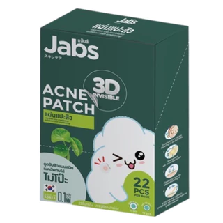 Jabs 3D Invisible Acne Patch แจ๊บส์ แผ่นแปะสิว 3D อินวิซิเบิล แอคเน่แพ็ทซ์ 1 ซอง 22 ชิ้น