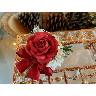 เข็มกลัดดอกไม้ทำมือ🌹💕