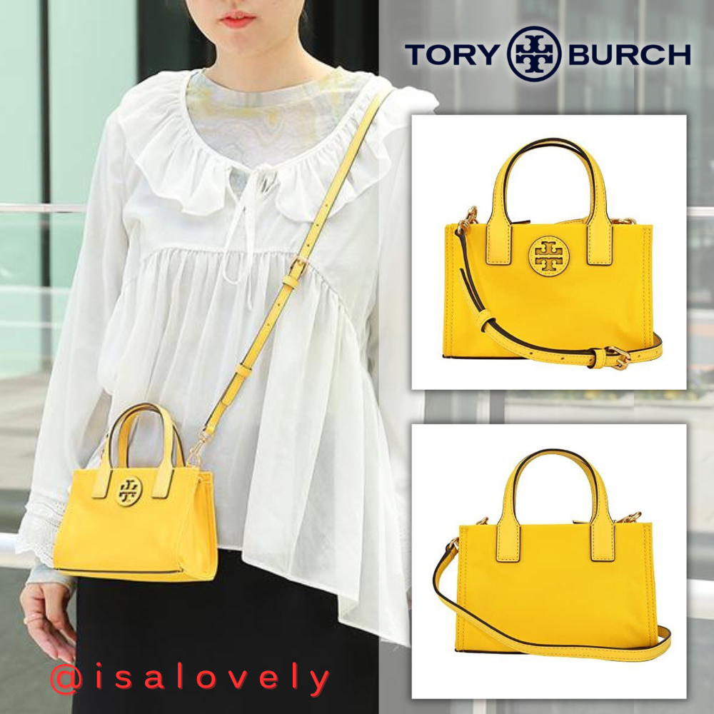 📌Isa Lovely Shop📌  TORY BURCH Ella nylon Mini Tote Bag 146437 Limone