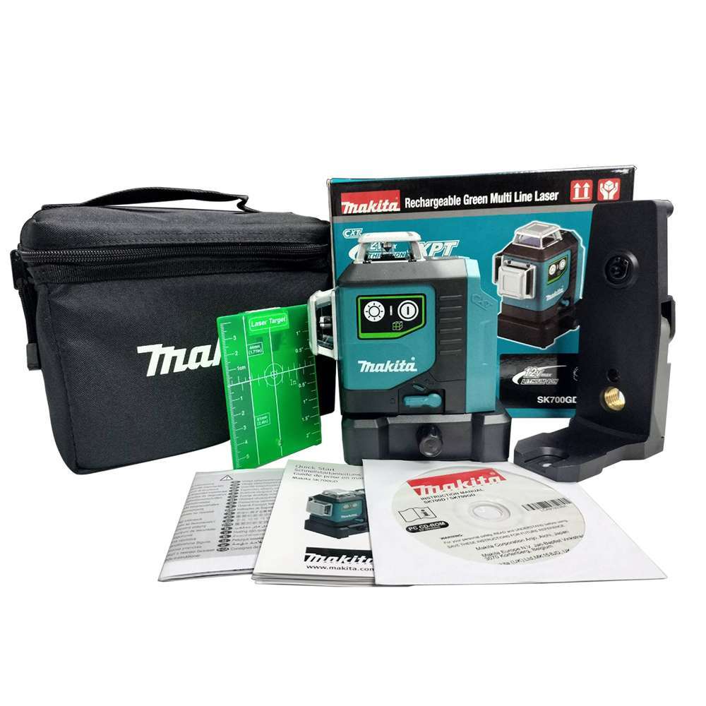 MAKITA เครื่องวัดระดับเลเซอร์ แสงเขียว 12 โวลต์ รุ่น SK700GDZ เครื่องเปล่า ความแม่นยำในการปรับระดับ 