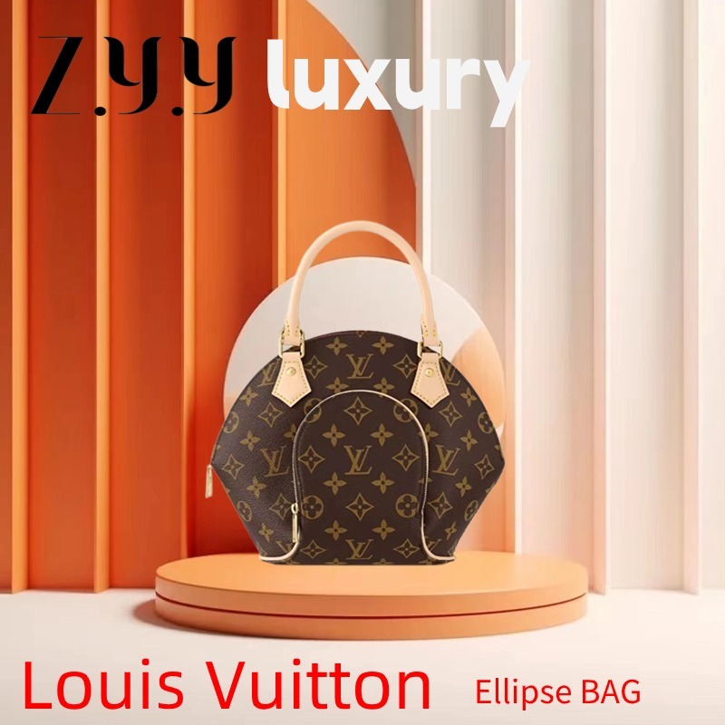 New Hot sales ราคาพิเศษ Ready Stock หลุยส์วิตตอง Louis Vuitton Ellipse PM Tote LV Bowling Bag สุภาพสตรี
