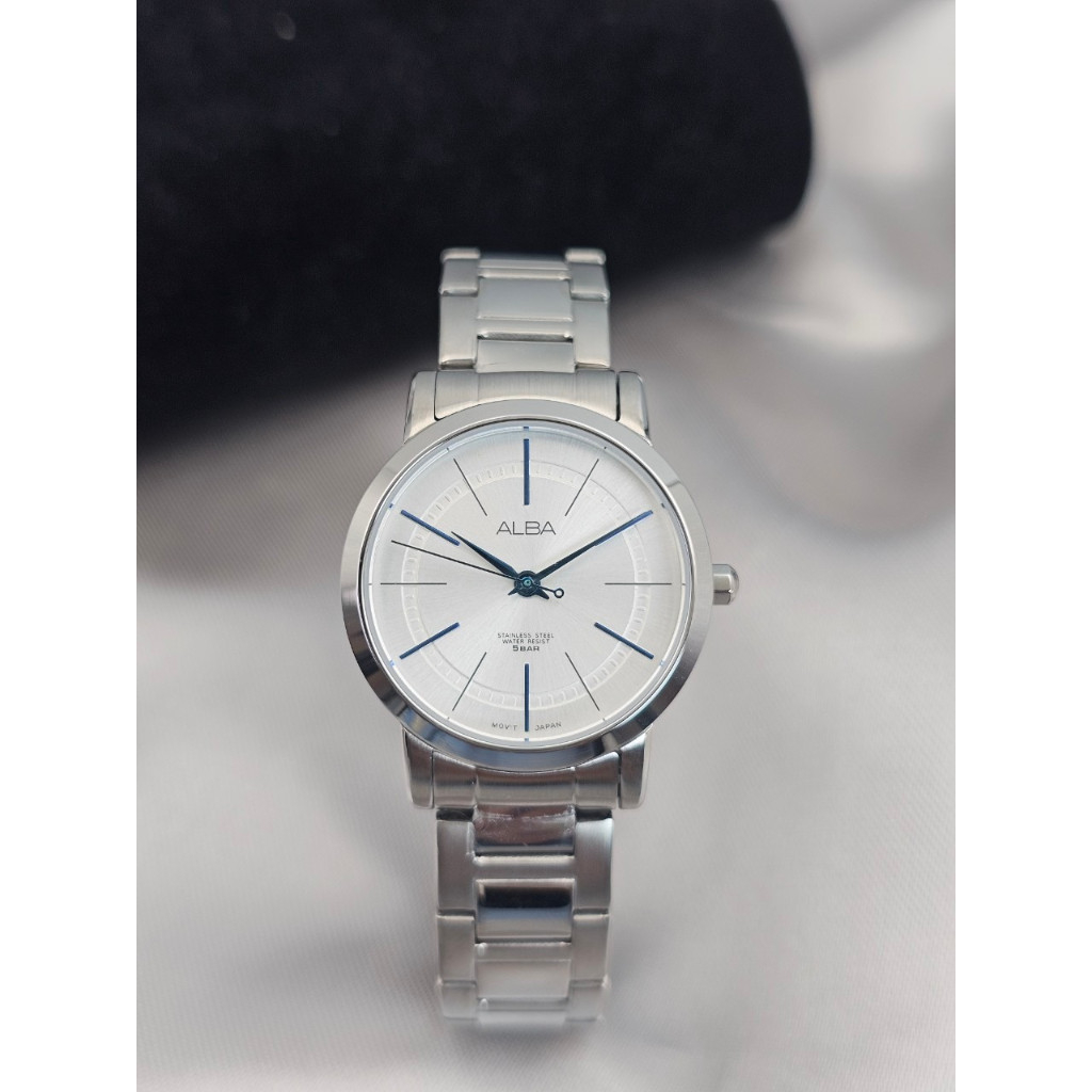นาฬิกา(ผู้หญิง) ALBA  japan  รุ่นAH8419X1 หน้าปัดขาว ระบบควอตซ์ รับประกันศูนย์1ปี