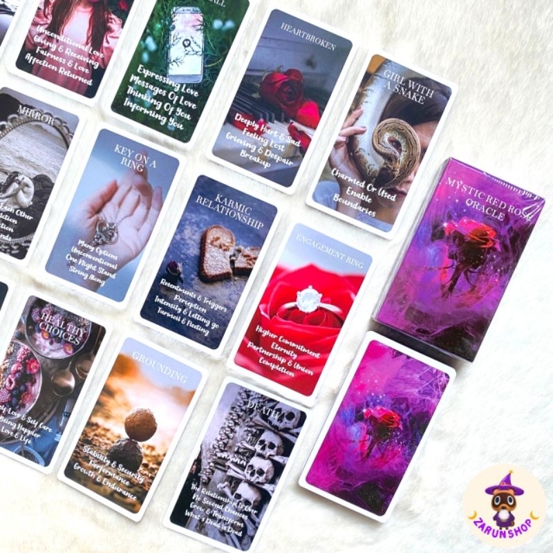 ไพ่ออราเคิล ไพ่ยิปซี (พร้อมส่ง🇹🇭) Mystic Red Rose Oracle 🔮💫