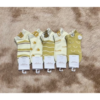 💛ถุงเท้าแฟชั่น ลายน่ารัก 1 แพ็ค10คู่ ขนาดฟรีไซส์ ของผู้หญิง สินค้าคละลายโทนขาว ผ้าดี ผ้านิ่ม ใส่สบายจ้าา✅