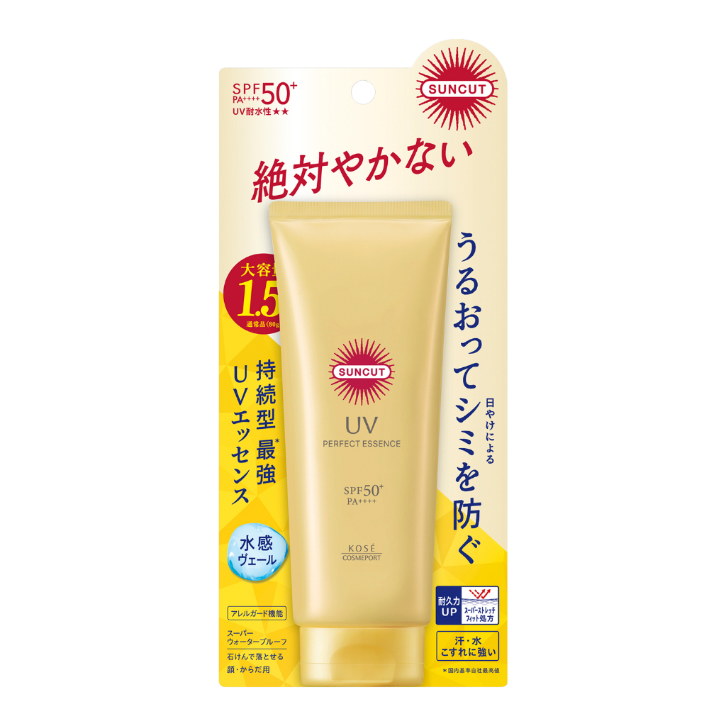 SUNCUT UV PERFECT ESSENCE SPF50+ PA++++ 120 g / เอสเซ้นส์ป้องกันแดด ชุ่มชื้น สำหรับทาผิวหน้า ผิวกาย