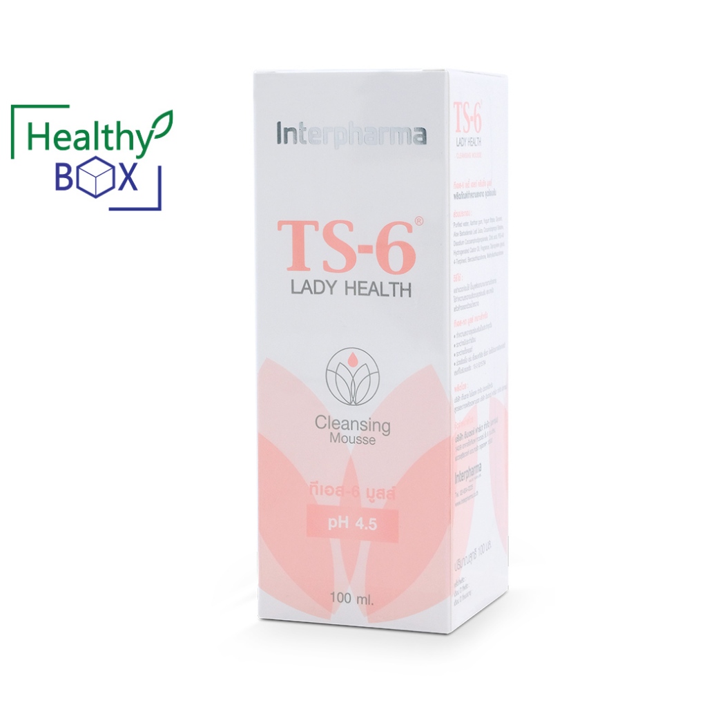 Interpharma TS6 Cleansing mousse 100 ml.Ph4.5 ทีเอส-6 เลดี้ เฮลท์ คลีนซึ่ง มูสส์