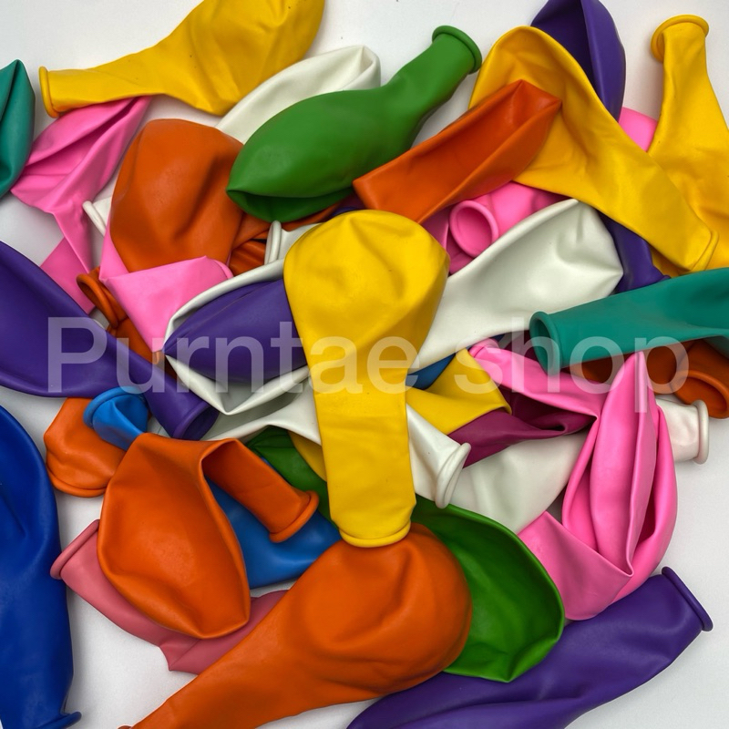 ลูกโป่ง No.9 สีพื้น ขนาด 10“ (ไม่ใช่สินค้าจีน)