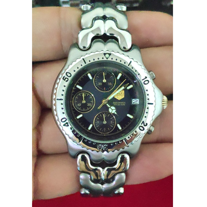 นาฬิกา TAG HEUER Classic ก้างปลา Stainless 36mm Black Dial Chronograph