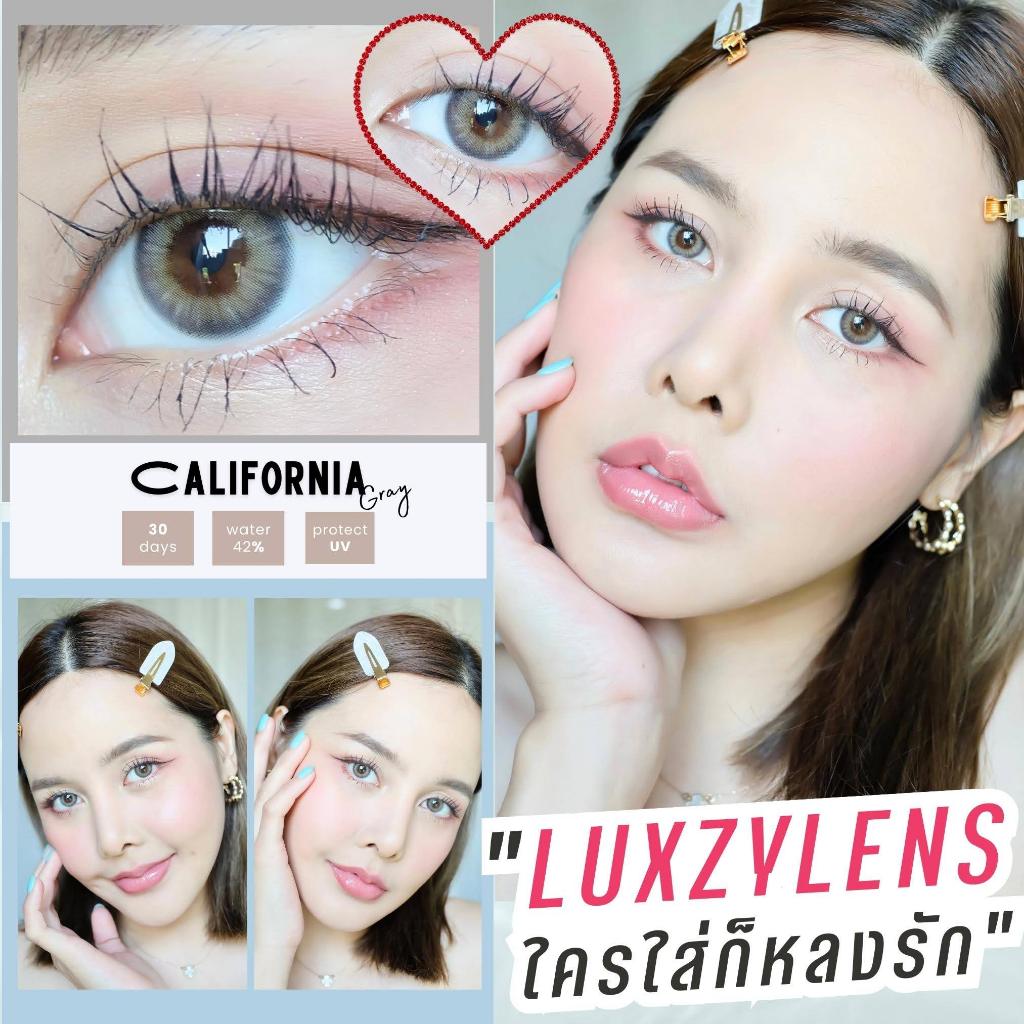 คอนแทคเลนส์ ขนาดมินิ California (Luxzylens) สี : Brown / Gray