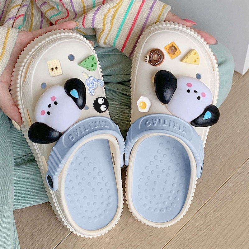 LGShoes จัดส่งในไทย รองเท้าหัวโตแฟชั่นผู้หญิง พื้นนุ่มนิ่มใส่สบายเสริมส้น1นิ้ว มีกันลื่นอย่างดีใส่ลุยน้ำลุยฝนได้สบายแถมส