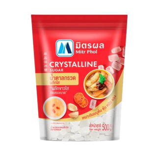 น้ำตาลกรวดเม็ดเล็ก (ผลึกใส) 500g. ตรามิตรผล หยกออนไลน์