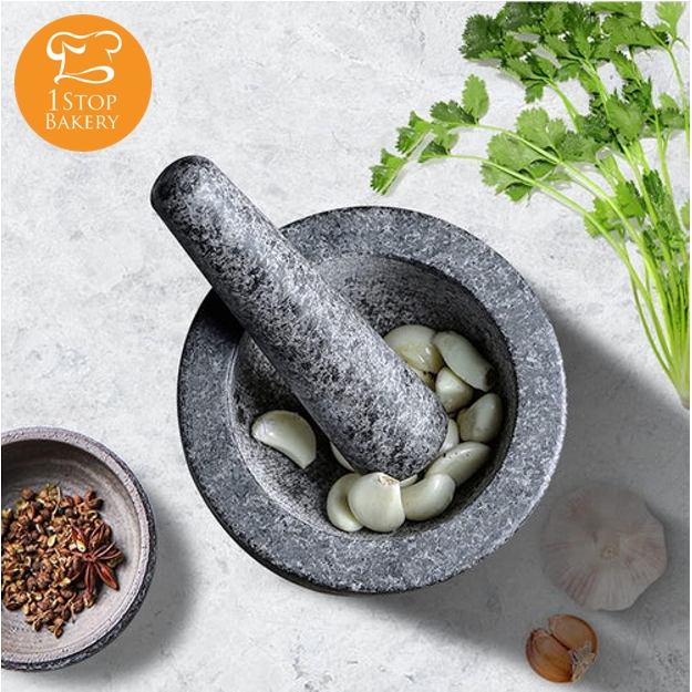 Stone Mortar and Pestle Set for Spices Pestle & Mortar/ชุดครกหินและสากสำหรับเครื่องเทศ