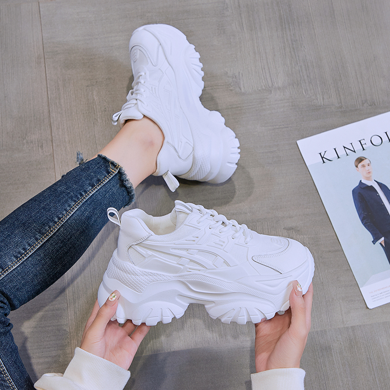 ✨จัดส่งใน24ขั่วโมง ✨รุ่นใหม่สุดฮิต สไตล์เกาหลีรองเท้าออกกำลังกาย Sneaker พื้นหนาสูง ใส่เข้ากับทุกชุด - รูปที่ 2