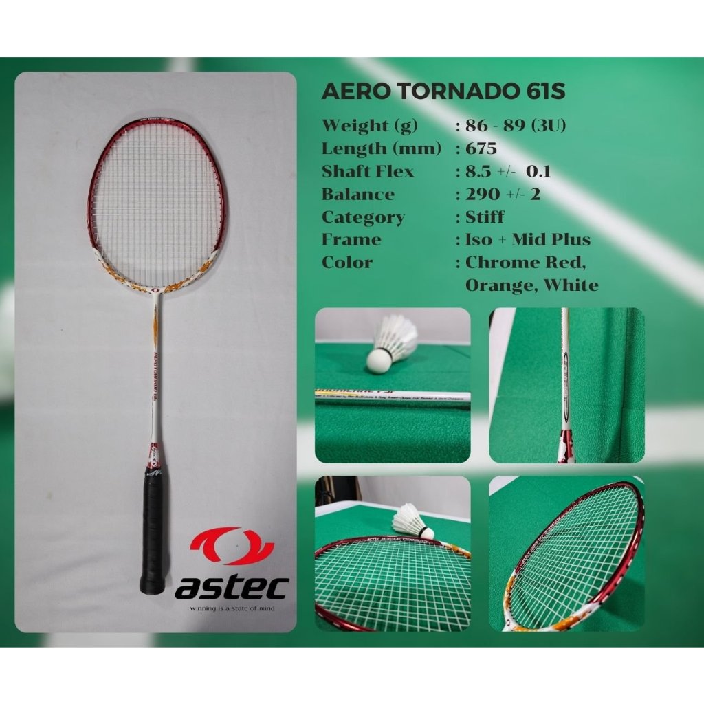 Astec AERO TORNADO 61S Badminton Racquet