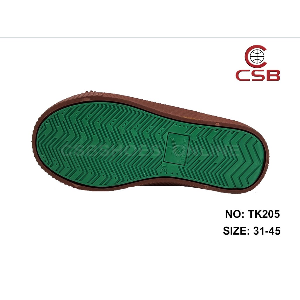 CSB รองเท้าผ้าใบนักเรียน TK205 สีขาว น้ำตาล ดำ มีไซส์เด็กและผู้ใหญ่ 31-45#