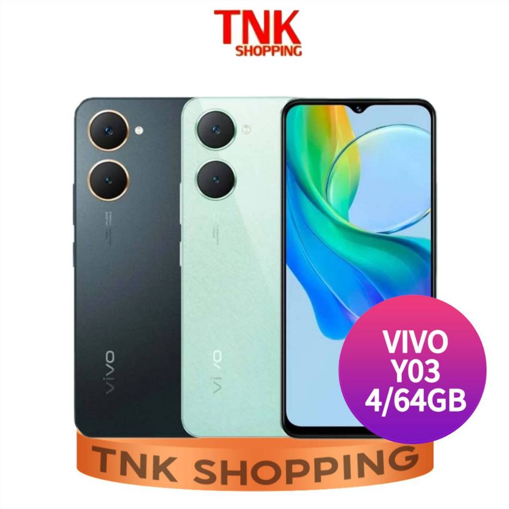 VIVO Y03 (4+64GB/4+128GB) เครื่องศูนย์แท้ รับประกันศูนย์ไทย 1ปี [ หน้าจอ 6.56 นิ้ว แบตเตอรี่ 5000mAh ]