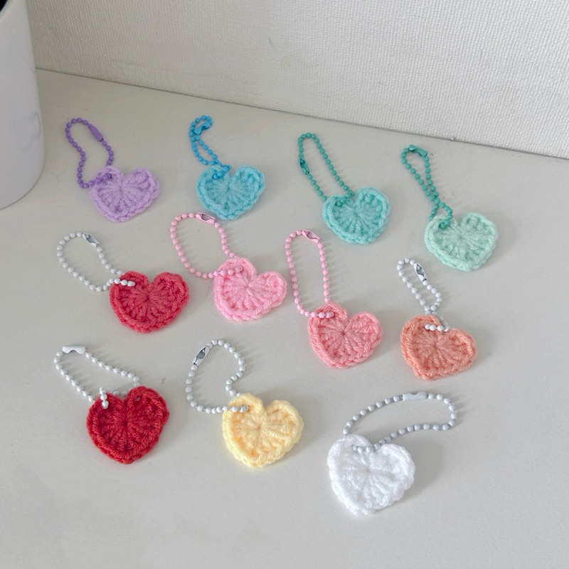 (พร้อมส่ง!! ) พวงกุญแจหัวใจ❤️ [สั่ง 2 ชิ้นขึ้นไปนะคะ]