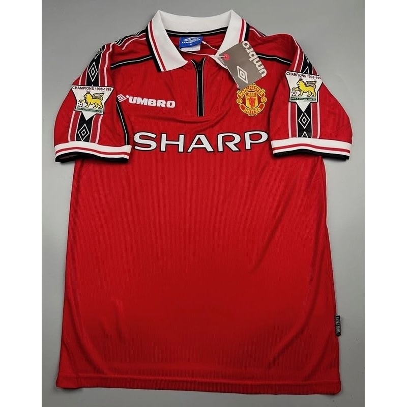 เสื้อแมนยู เสื้อบอลย้อนยุค Retro 1998 Man United Home เสื้อฟุตบอล เกรดพรีเมี่ยม