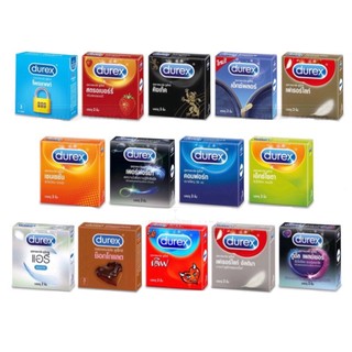 ถุงยางอนามัยดูเร็กซ์ (1 กล่อง 3 ชิ้น) รวมทุกรุ่น Durex Condom ถุงยางอนามัยขนาด 49-56 มม.