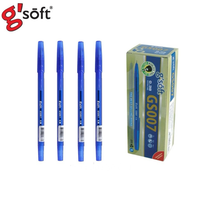 ปากกาลูกลื่น “G-Soft” GS007 (สีน้ำเงิน/ แดง/ ดำ)(กล่อง/30 ด้าม)