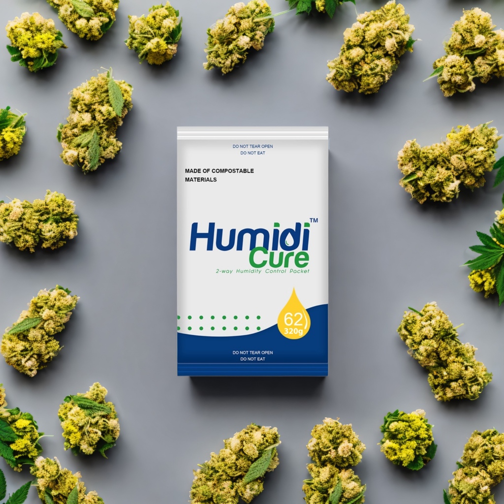 320g Humidi-Cure RH62% Humidity Control Packet Flowers Buds ซองควบคุมความชื้น สำหรับดอกตูม ถังและถุงขนาด 2.5 กก. 5 ปอนด์
