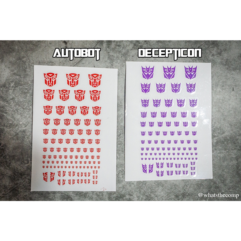 พร้อมส่ง Decal ดีคอล ดีคอลแห้ง สติ๊กเกอร์ขูด ติดหุ่น Transformers 94 ชิ้น