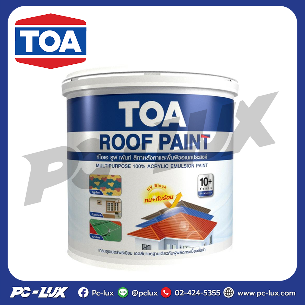TOA สีทากระเบื้องหลังคา ROOF PAINT   ขนาด 1 แกลลอน