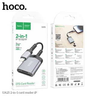 HOCO UA25 การ์ดรีดเดอร์ สำหรับ iOS & Type-C to SD / TF card ความเร็วสูง 480Mbps รับไฟล์สูงสุด 2TB รองรับ OTG Reader hc5