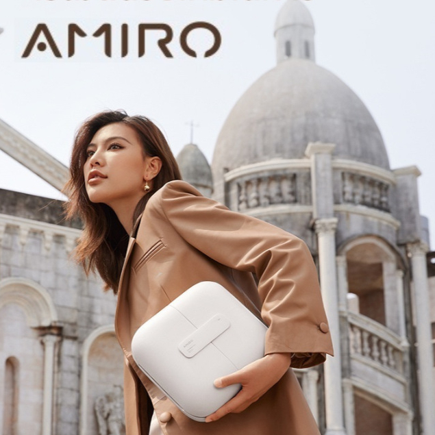 AMIRO กระเป๋าเครื่องสำอางแบบพกพาสำหรับเดินทาง กล่องใส่เครื่องสำอางค์ กระจก HD 4K LED RA95% ไม่หลอกตา