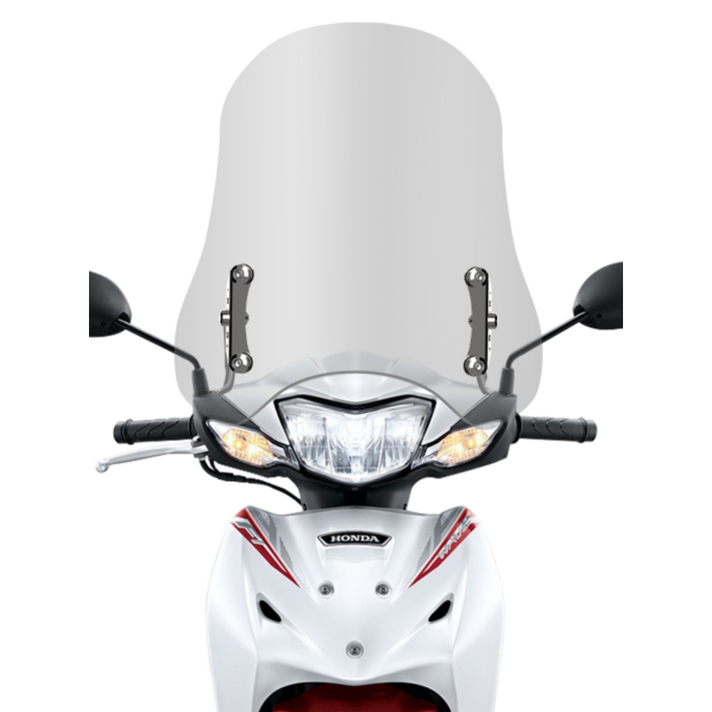 กระจกบังลมสำหรับ Honda Wave110S/T กระจกบังลมแบบใสความละเอียดสูงดัดแปลง