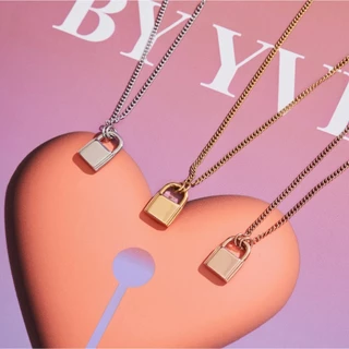 (Pre-Order 3-5 Day) YVIS Padlock Necklace (สลักชื่อได้ 1-4 ตัวอักษร โน๊ตแจ้งหมายเหตุได้เลย)(Stainless Steel)