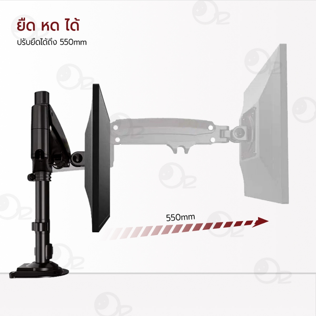 NB H180 ขาตั้ง จอ มอนิเตอร์ 2 จอ หนีบโต๊ะ ขาแขวนทีวี ขาตั้งจอคอม ขายึดจอคอม ขาแขวนจอ Monitor Desk Mount