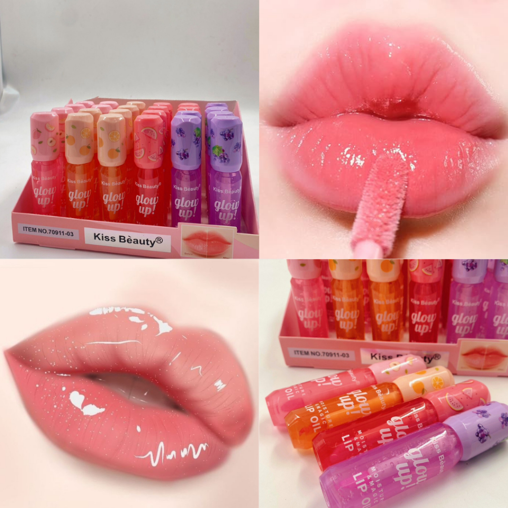 70911-03 Kiss Beauty ลิปสติกเนื้อกลอส เคลือบริมฝีปาก กลิ่นผลไม้