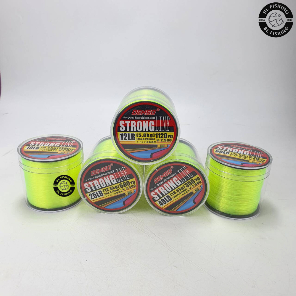 สายเอ็นตกปลา DENSO STRONG LINE สีสะท้อนแสง