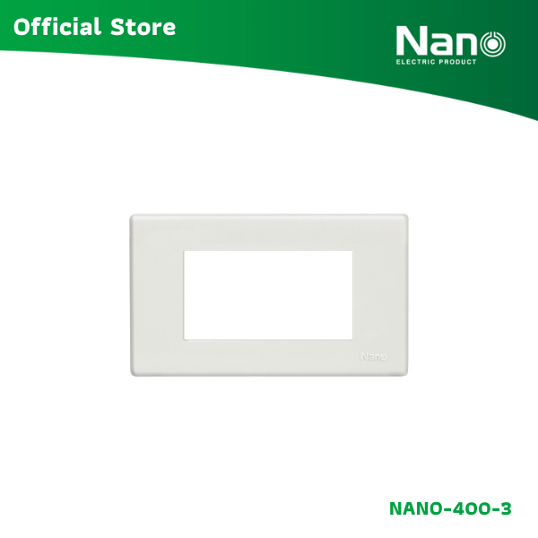 NANO หน้ากากขอบเหลี่ยม 2x4" 3 ช่อง Classic series (10 ชิ้น/กล่อง) รุ่น NANO-400-3