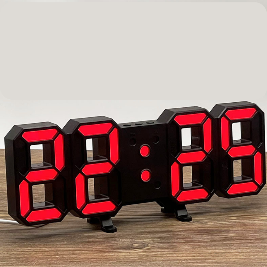 นาฬิกาตกแต่งห้อง นาฬิกาLED นาฬิกาตั้งโต๊ะหรือแขวนผนังได้ รุ่น CX-2218 มี4แสงให้เลือก พร้อมหัวอแดปเตอร์+สายชาท พร้อมส่ง
