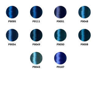 ไหมปัก GEM Embroidery Thread โทนน้ำเงิน Dark Blue ซักฟอกสีไม่ตก 3,000 เมตร Oeko-Tex Class 1