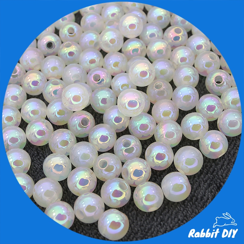 ลูกปัด ไข่มุก สีขาวครีม เกรดพรีเมี่ยม (PREMIUM) ขนาด 12 มม. (แพ็กละ 10 ชิ้น)