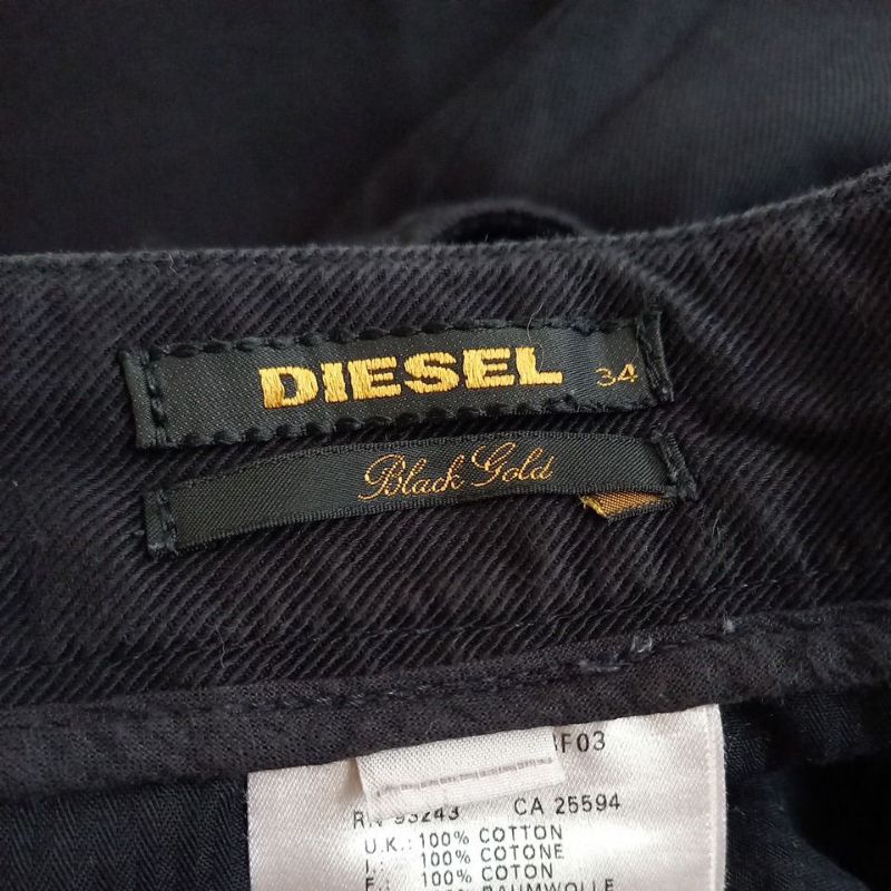 กางเกงผ้าแบบยีนส์ เบา Diesel Black Label แท้