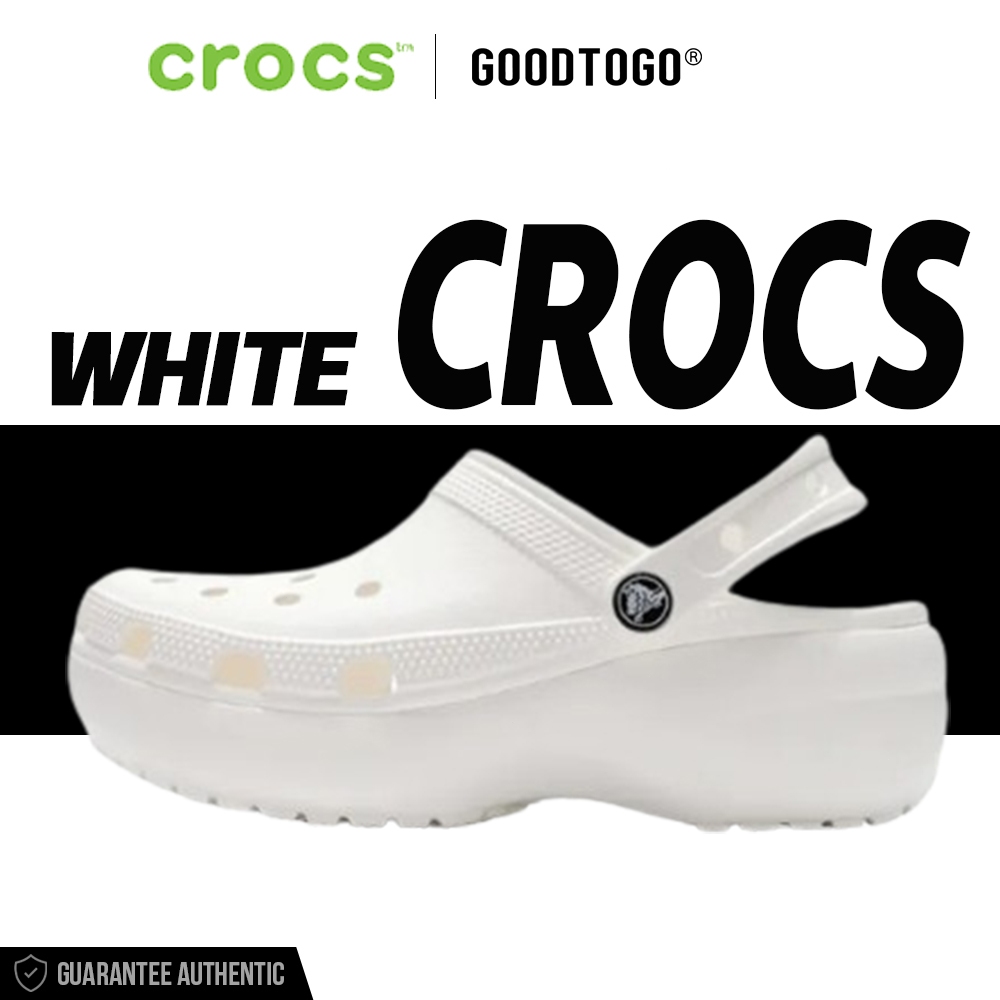 แท้💯% CROCS รองเท้าลำลองผู้หญิง CLASSIC PLATFORM CLOG รุ่น 206750100 - WHITE