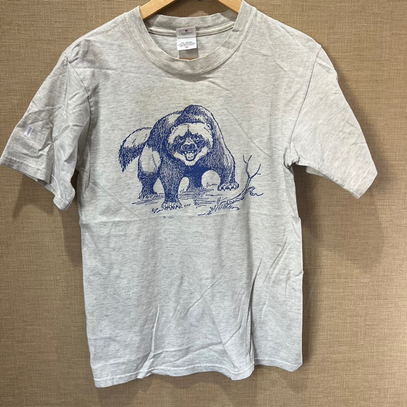 เสื้อยืด vtg anvil Bear 6th grade 1991 Size S (D424)