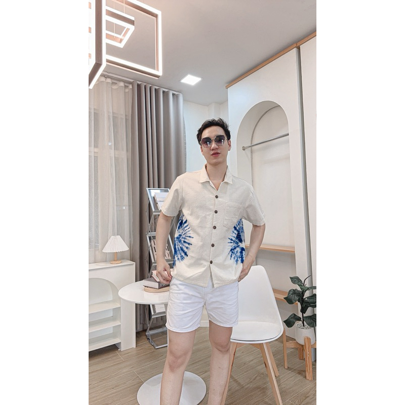 เสื้อคอโปโลชายรุ่นมีกระดุมย้อมคราม (รุ่นกระดุม) - รูปที่ 6