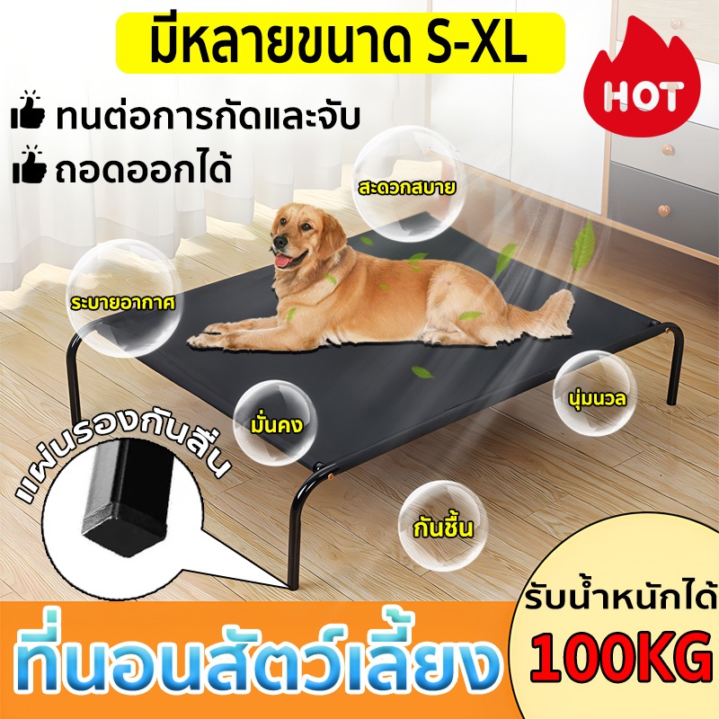 เปลสัตว์เลี้ยง ที่นอนสุนัข เตียงระบายอากาศ กันความชื้นและระบายอากาศ ทนต่อการกัดและจับ ผ้าตาข่าย เปลสัตว์เลี้ยง