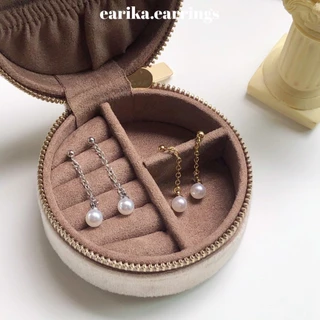 earika.earrings - pearl dangle collection รวมต่างหูห้อยไข่มุกก้านเงินแท้ชุบทองคำขาว/ทอง ผิวแพ้ง่ายใส่ได้