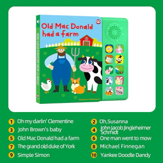 หนังสือเพลงภาษาอังกฤษ มาพร้อมปุ่มกดและเพลง