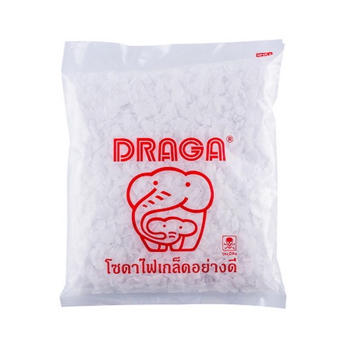 โซดาไฟเกล็ด DRAGA โซดาไฟอย่างดี