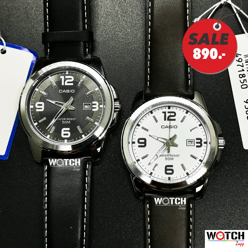Casio นาฬิกาข้อมือ ผู้ชาย สีดำ สายหนัง รุ่น MTP-1314L รูปที่ 8