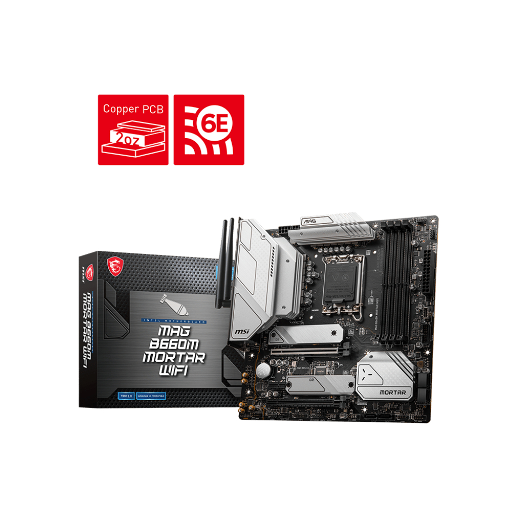 MSI MAG B660M MORTAR WIFI Mainboard เมนบอร์ด MSIMBMAG B660M MORTAR WIFI